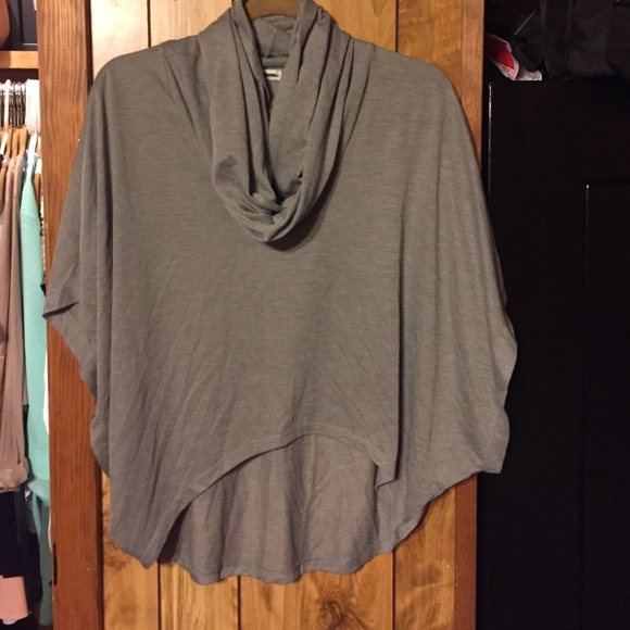Side drape cowl neck top
