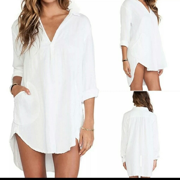 NIP White Hi Low Tunic or Kylie like T Dress