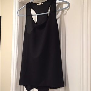 Black Soprano racer back tank top