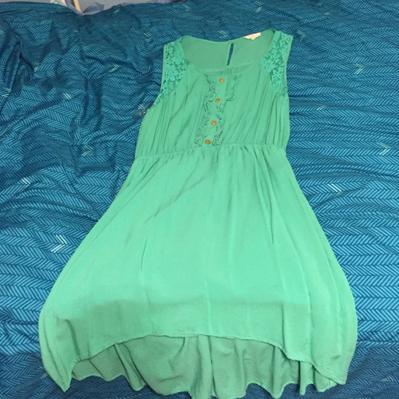 Teal lace dress