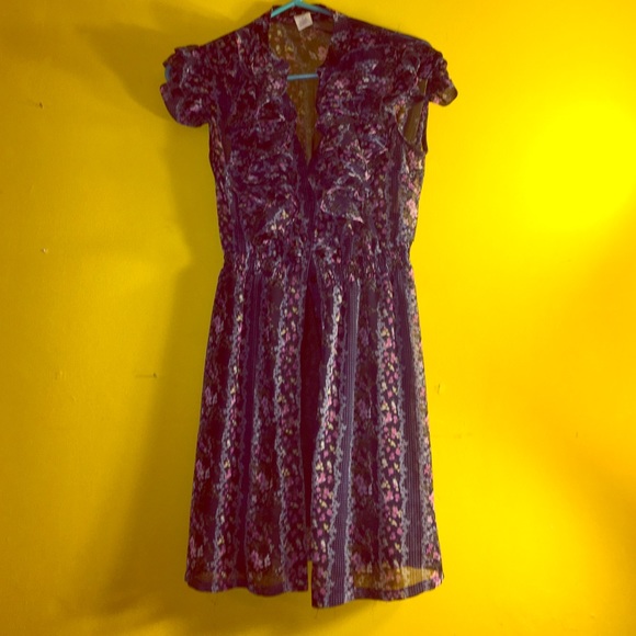 Navy blue button up dress