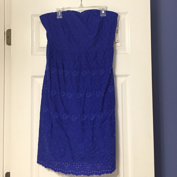 Cobalt Blue Strapless Sundress