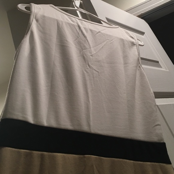 MIDI size dress black tan and white - Picture 4 of 4