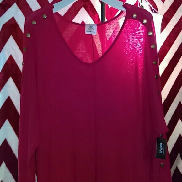 RED BUTTON DRESS.