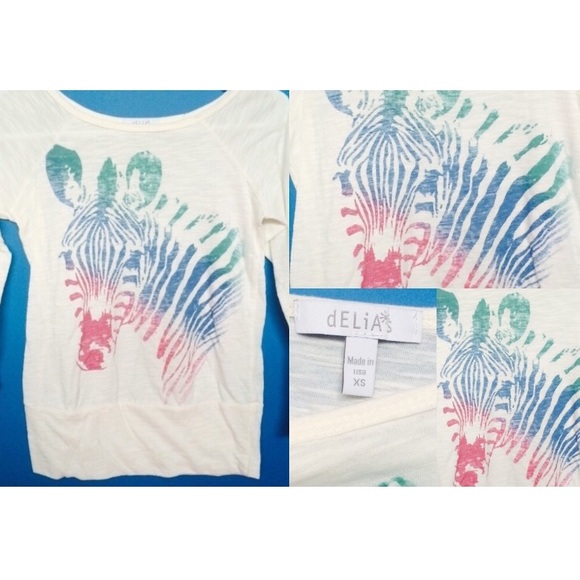 Cute Rainbow Zebra Long Sleeve Tee