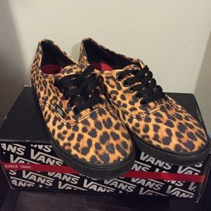 Leopard print vans