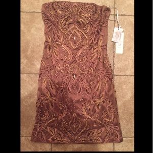 Sue Wong embellished Strapless Dress