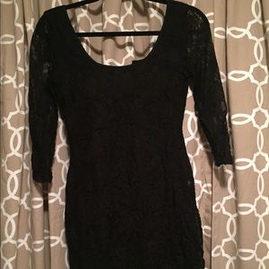 Black lace dress