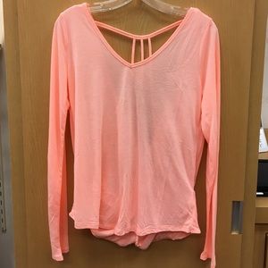 Cute open back long sleeve