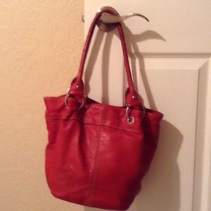 Great Tignanello red leather purse