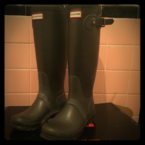 Chocolate hunter boots