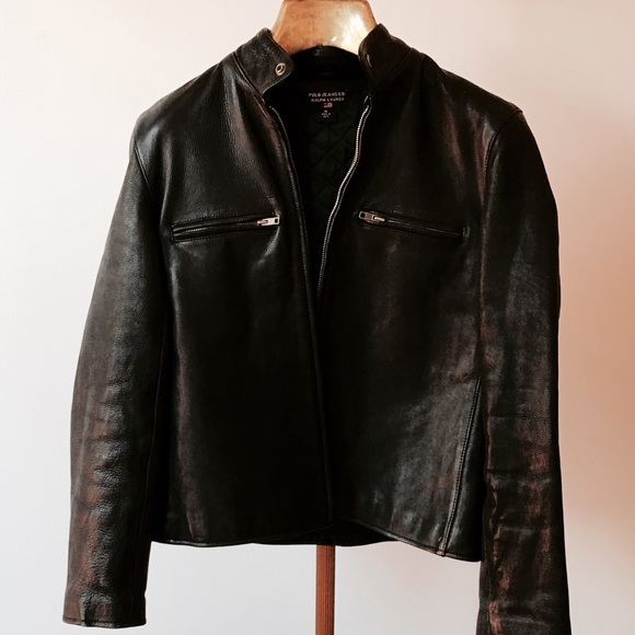 Polo Jeans Ralph Lauren Black Leather Jacket