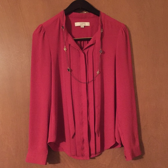 LOFT Tops - LOFT Pink Blouse!