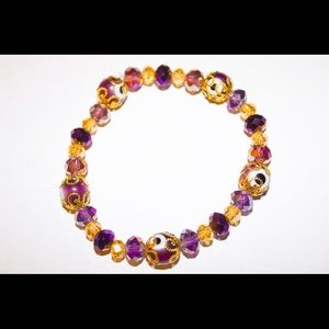 Evil Eye Purple Bracelet