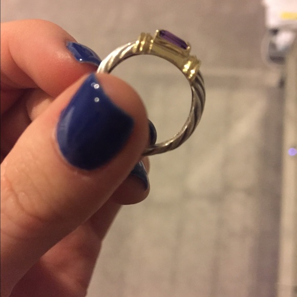 David Yurman ring with purple stone brand new