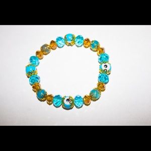 Evil Eye Agate Gemstone Bracelet