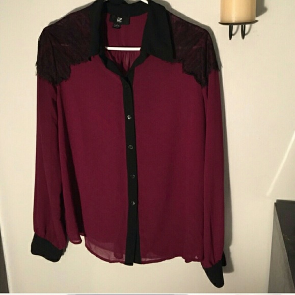 *FP* Burgundy w/Black Lace Top