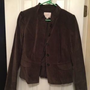 Suede olive colored jacket from LOFT