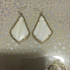 Large white Kendra Scott earrings