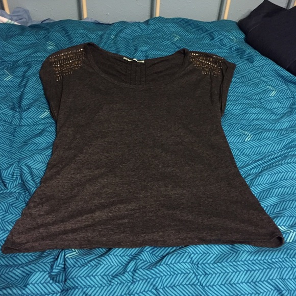 Studded Shoulder Tee