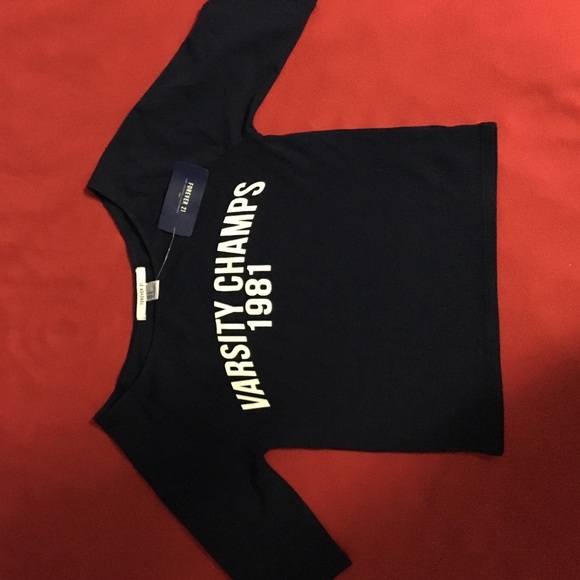 F21 Varsity Champs Crop Top