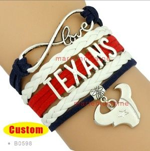 Houston Texans infinity bracelet