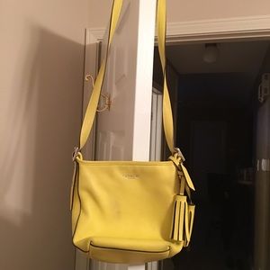 Yellow leather purse