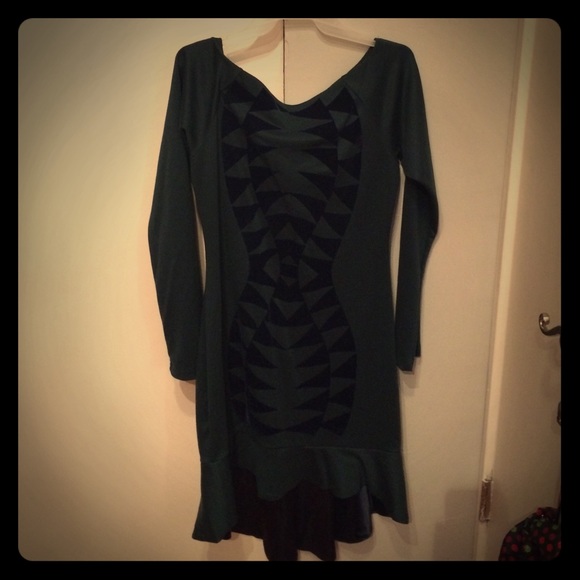 Emerald Green Long Sleeve Dress