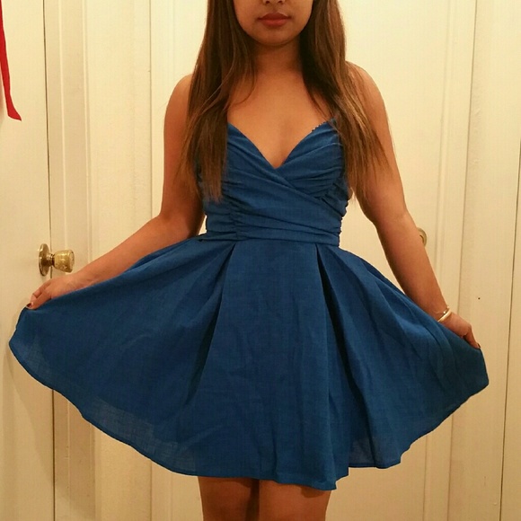 Nasty Gal Dresses & Skirts - NASTY GAL blue strapless dress