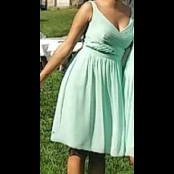 David's Bridal mint green bridesmaids dress
