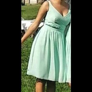 David's Bridal mint green bridesmaids dress