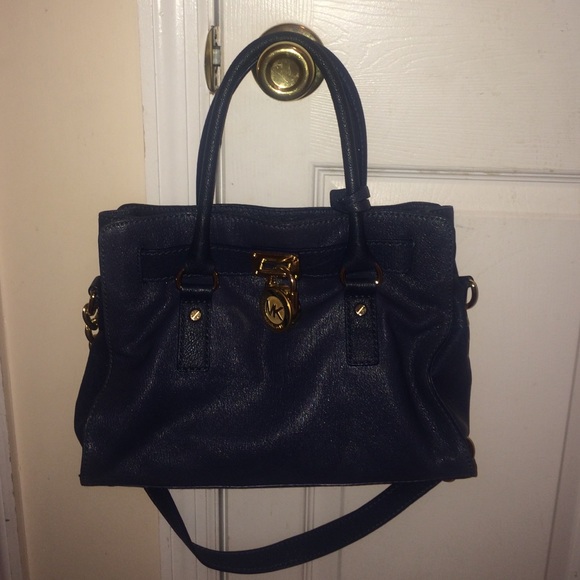 Navy blue Michael Kors satchel