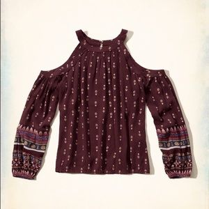 | Cold Shoulder Peasant Blouse |