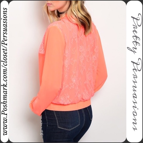 SOLD OUT 🌻NWT Black Sheer Lace Zip Front Jacket - Picture 4 of 4