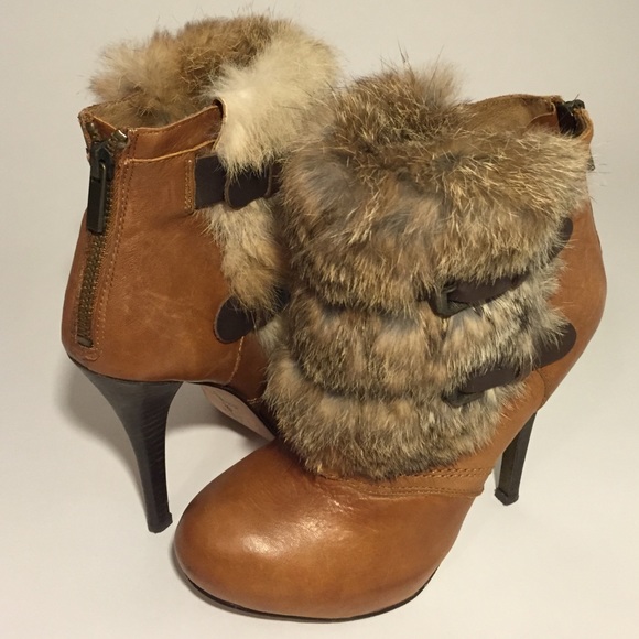 Dolce Vita Tatum Leather Rabbit Fur Boots