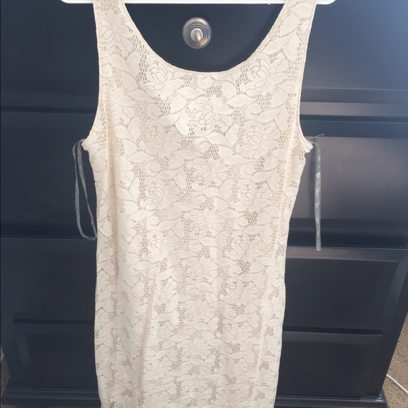 Cream midi dress