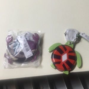 Two NWT  Vera Bradley keychains turtle and crab