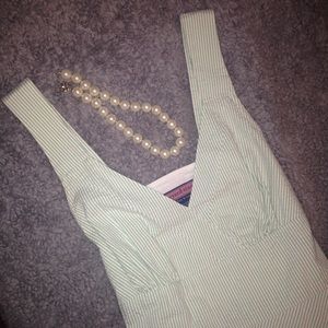 SALE Vineyard vines green seersucker dress