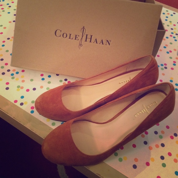 Cole Haan Brown Suede Wedge Shoes