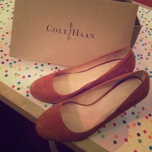 Cole Haan Brown Suede Wedge Shoes
