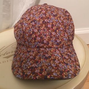 Floral ball cap.