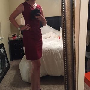 Burgundy mossimo work dress size 2