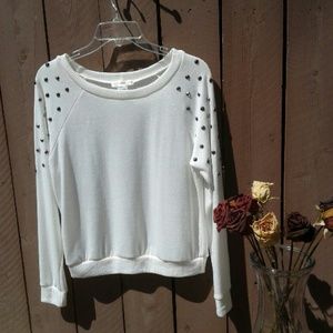 Nwot soft White long sleeve button top