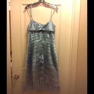 BCBGMAXAZRIA Canton-color woven dress, poly/poly