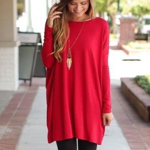 Red piko top