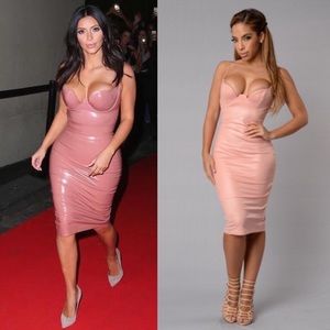 GET THE LOOK: KIM KARDASHIAN blush pink dress