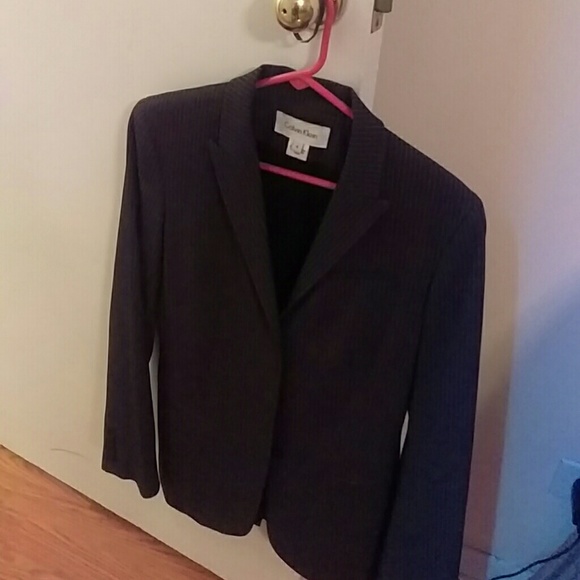 Gray pinstripe blazer