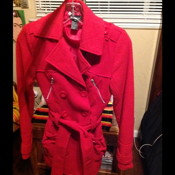 Red winter coat