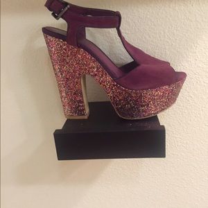 Purple Aldo platform Sandals