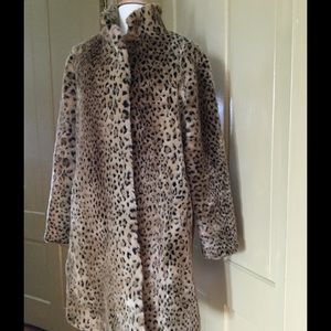 💓 (SOLD on eBay) Faux Fur Jacket S Leopard Print
